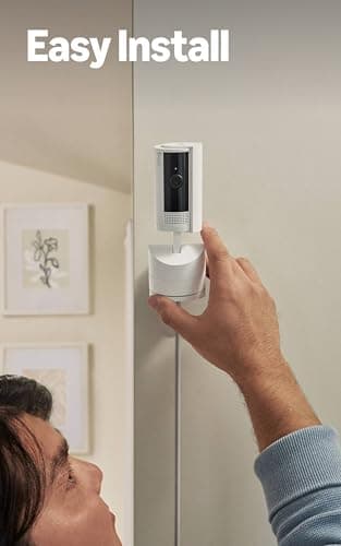 Ring Pan-Tilt Indoor Cam (newest model), See all around your home or business with 360° pan coverage, HD video, plus Two-Way Talk, White — view 5