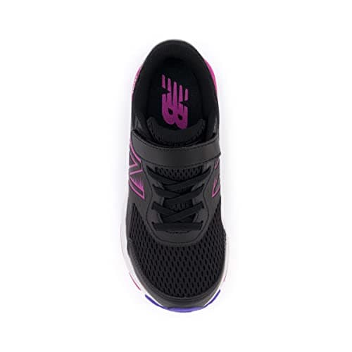 New Balance Kid's 680 V6 Hook and Loop Running Shoe, Black/Magenta Pop/Aura, 5.5 Toddler — view 3