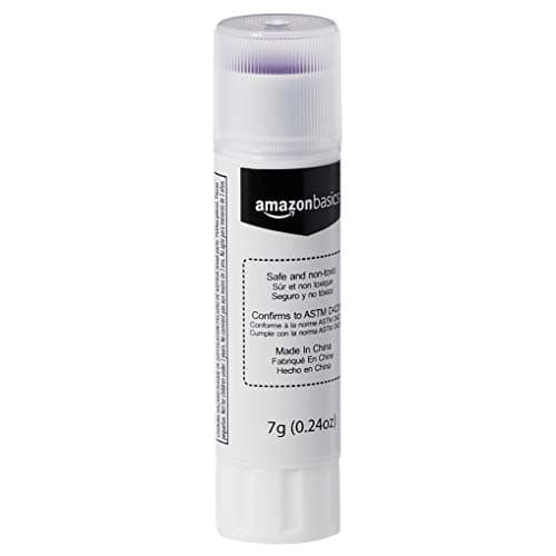 Amazon Basics Purple Washable School Glue Sticks for Classroom Supplies and Crafting, Dries Clear, 0.24-oz Stick, 30-Pack — view 2