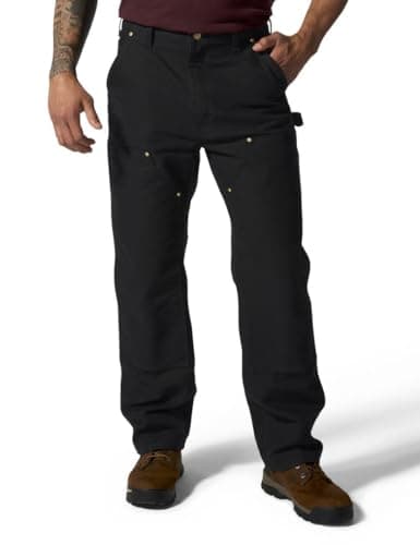 Carhartt Men's 106679 Loose Fit Firm Duck Double-Front Utility Work Pant, Black, 30W x 30L