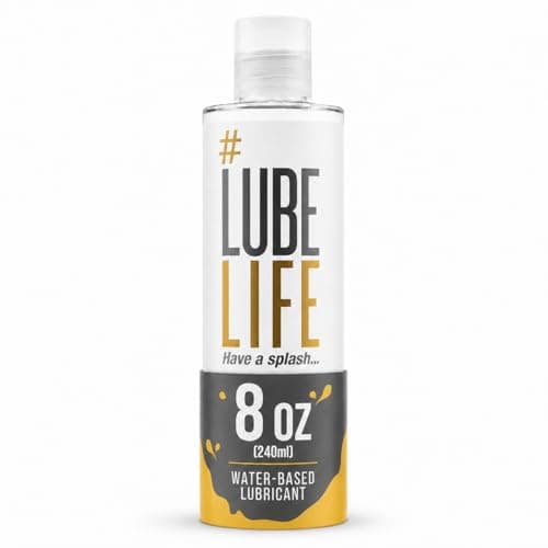 Lube Life Water-Based Personal Lubricant, Lube for Men, Women and Couples, Non-Staining, 8 Fl Oz (240 mL)