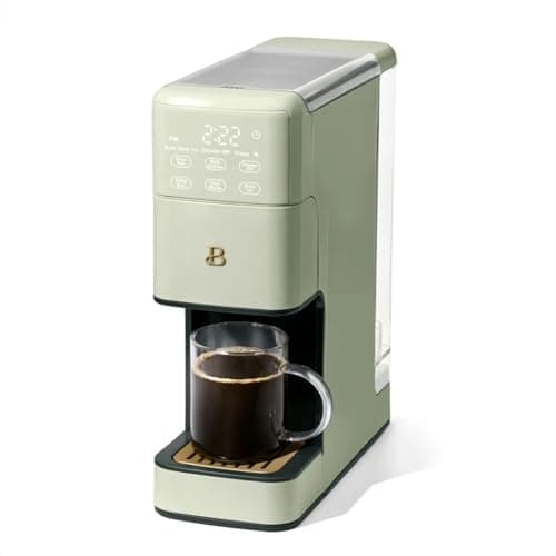 Programmable Single Serve Coffee Maker with Integrated Burr Grinder, Touch Controls, Fresh Custom Brew, Compact Design, Easy to Use