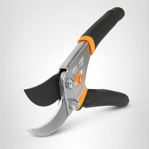 Fiskars Bypass Pruning Shears, 5/8" Cut Capacity Gardening Scissors, Self-Cleaning Sap Groove Prevents Sticking, Non-Slip Grip for Cutting Stems & Branches, Sharp Steel Blades w/ Low-Friction Coating — view 11