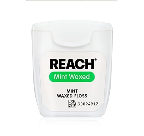 Reach, Waxed Dental Floss, Mint, Plaque Remover for Teeth, Shred Resistant, Floss Slides Smoothly, Easy to Use, Waxed, Deep Cleaning Teeth, Oral Care, Pfas Free, for Adults and Kids, 55 yd, 1 Count — view 2