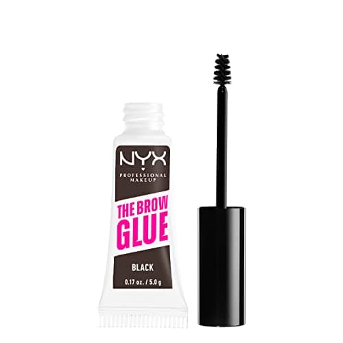 NYX PROFESSIONAL MAKEUP, The Brow Glue, Instant Brow Styler, 16H Extreme Hold, Vegan Formula - Black Brown, 0.18oz / 5g — view 7