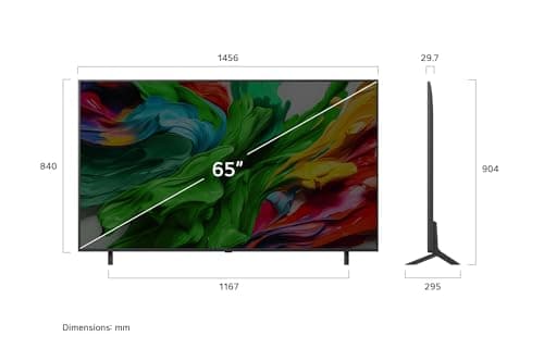 LG 65-Inch QNED85 Mini LED QNED Evo 4K Smart TV - α8 AI Processor 4K Gen 2, Dynamic QNED Colour, Alexa Built-In, 120Hz Refresh Rate, HDMI 2.1, FreeSync, VRR, WebOS 25, Magic Remote (65QNED85AUA, 2025)