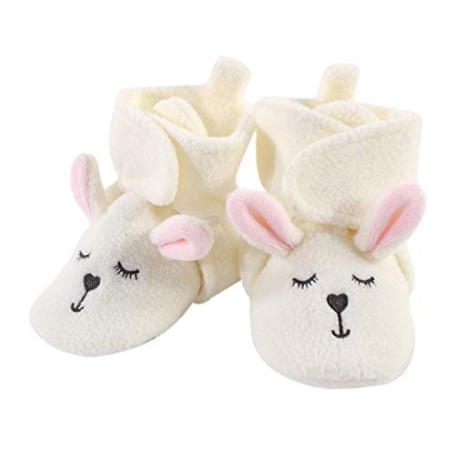 Hudson Baby Unisex-Child Cozy Fleece Booties Winter Accessory Set, Modern Bunny, 6-12 Months Infant