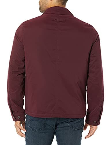 Tommy Hilfiger Men's Lightweight Microtwill Golf Jacket (Standard and Big & Tall), Port, Large