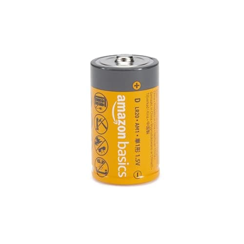 Amazon Basics 24 Pack D Cell All-Purpose Alkaline Batteries, Easy to Open Value Pack