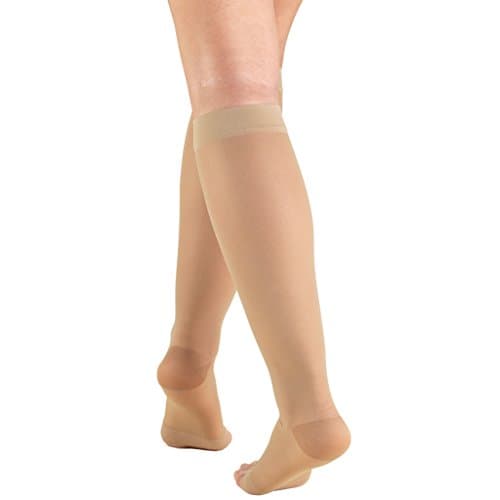 Truform 1772, Women's Compression Stockings,Sheer, Knee High, Open Toe, 15-20 mmHg, Medium, Nude - 0.25 pound (1772ND-M) — view 4