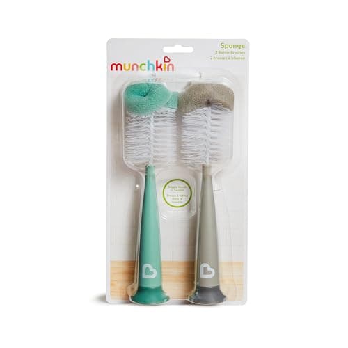 Munchkin Sponge Bottle Brush, Grey/Sage, 2 Count (Pack of 1) — view 5