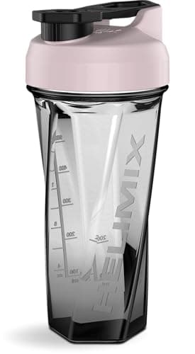 HELIMIX 2.0 Vortex Blender Shaker Bottle Holds upto 28oz | No Blending Ball or Whisk | USA Made | Portable Pre Workout Whey Protein Drink Shaker Cup | Mixes Cocktails Smoothies Shakes | Top Rack Safe