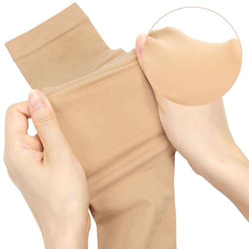 2 Pack Ballet Tights for Girls, Footless Dance Tights Leggings for Girls Toddler Little Big Girls for School and Daily (CA/US, Alpha, Small, Regular, Regular, Nude) — view 4