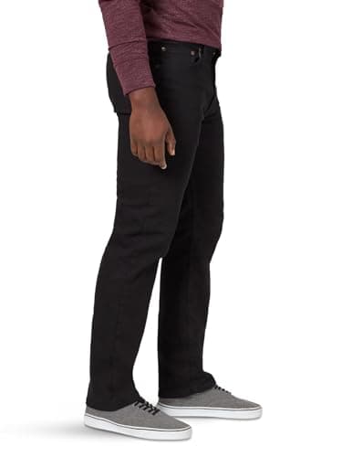Wrangler Authentics Men's Classic 5-Pocket Regular Fit Flex Jean, Black Flex, 33W x 32L — view 2