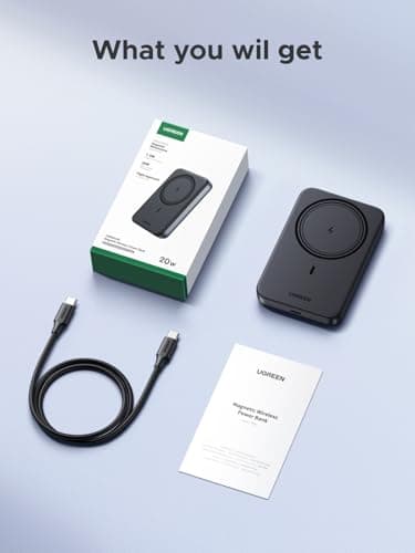 UGREEN 10000mAh Magnetic Power Bank PD 20W USB-C for iPhone 16 Pro Max — view 7