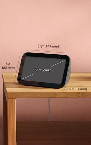 Amazon Echo Show 5 (newest model), Smart display, Designed for Alexa+, 2x the bass and clearer sound, Glacier White — view 3