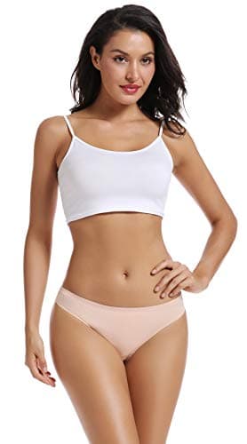 VOENXE Seamless Women Underwear Thongs,No Show Ladies Panties,Breathable Active Sports Thong,Invisible Workout Undies 5 Pack