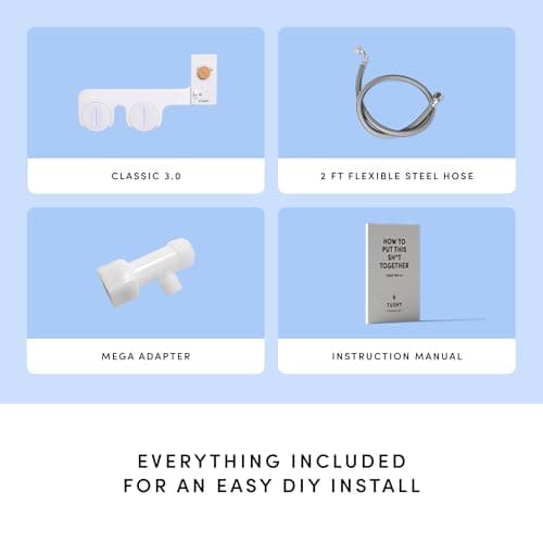 TUSHY Classic 3.0 Non-Electric Bidet Toilet Attachment, Experience a Superior Fresh Water Clean (Slim Fit, Easily Installs Under Toilet Seat, Adjustable Spray, Self Cleaning Nozzle), Bamboo Knob — view 5
