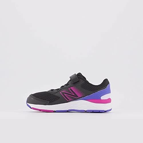 New Balance Kid's 680 V6 Hook and Loop Running Shoe, Black/Magenta Pop/Aura, 5.5 Toddler — view 8