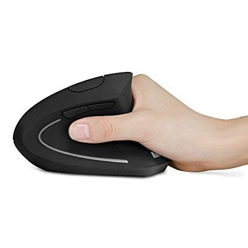Anker 2.4G Wireless Vertical Ergonomic Optical Mouse for Work, Multi-Device Connectivity, 800/1200 /1600 DPI, 5 Buttons for Laptop, Desktop, PC - Black — view 7