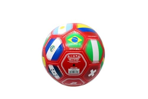 Tripact Inc 2026 World Cup World Flag Training Outdoor Soccer Ball – Size 5 – Red — view 3