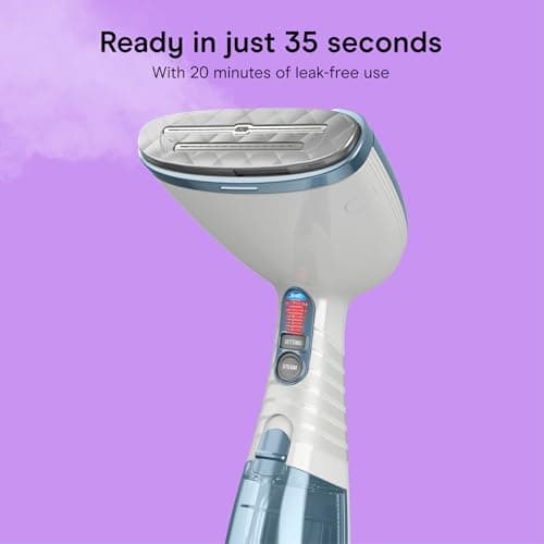 Conair Handheld Garment Steamer for Clothes, Turbo ExtremeSteam 1875W Fabric Clothes Steamers, Hand Steamer for Clothes, Portable Handheld Garment Steamers for Clothes, Handheld Steamer, Blue — view 2