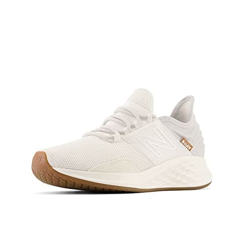 New Balance Women's Fresh Foam Roav V1 Running Shoe, Paper White/Gum, 8 M
