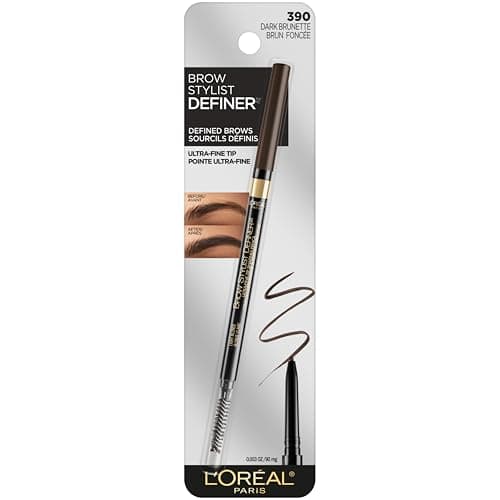 L’Oréal Paris Cosmetics Brow Stylist Definer, Ultra-Fine Tip Eyebrow Pencil, 0.5mm Tip for Well-Defined Brows and Easy Blend With No Gaps, Dark Brunette, 90mg — view 2