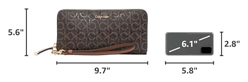 Calvin Klein Key Item Saffiano Continental Zip Around Wallet with Wristlet Strap — view 4