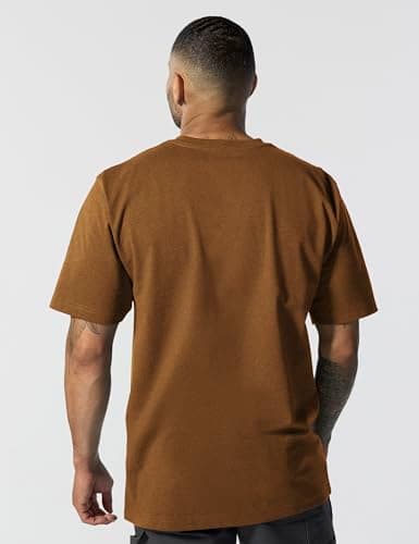 Carhartt Men's Iconic K87 Pocket T-Shirt Closeout, Oiled Walnut Heather, Large — view 3