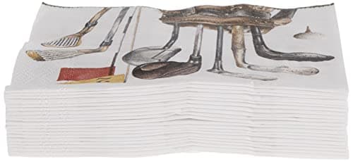 Boston International IHR Cocktail Beverage Paper Napkins, 20-Count, 5 x 5-Inches, Golf White — view 5