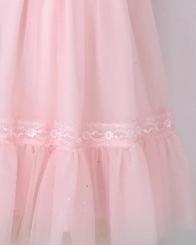 DeeFant Toddler Dress Pink 5T Dresses for Girls Summer Kids Tulle Tutu Wedding Birthday Girl Outfits Sundress Holiday — view 5