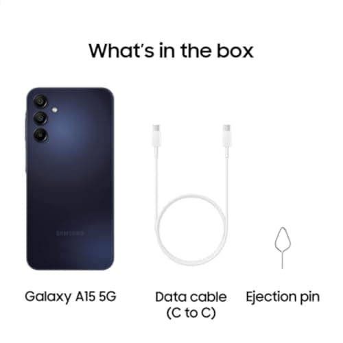 SAMSUNG Galaxy A15 5G A Series Cell Phone, 128GB Unlocked Android Smartphone, AMOLED Display, Expandable Storage, Knox Security, Super Fast Charging, Hi-Res Camera, US Version, 2024, Blue Black — view 10