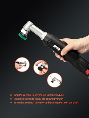 SPTA Cordless Mini Car Polisher, 12V Micro Cordless Scratches Killer Car Polisher RO/DA Mini Car Polisher for polishing, Sanding and Cleaning — view 3