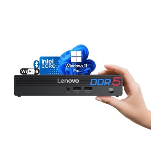 Lenovo ThinkCentre Tiny Desktop Business Mini PC, Intel Core CPU, 32GB DDR5 RAM, 1TB PCIe SSD, Ultra-Quiet Design, Up to 3 Monitors, 4K Support, HDMI, DP, WiFi 6, Bluetooth, KB&Mouse, Windows 11 Pro