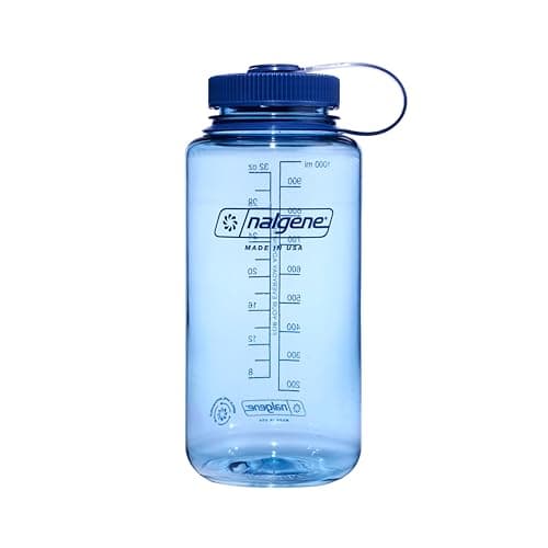 Nalgene 32 oz Wide Mouth Water Bottle | BPA-Free, Durable & Leak Proof, Lightweight Bottle for Hiking & Gym, Work & Travel, Baby Blue
