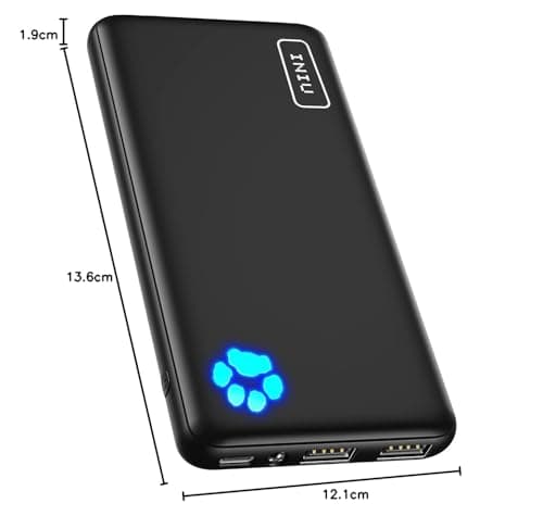 INIU Power Bank, Slimmest 10000mAh Portable Charger, Triple 3A High-Speed Charge External Battery Pack with Flashlight, USB C Phone Charger for iPhone 17 16 15 14 13 Samsung S22 Google LG iPad etc — view 12