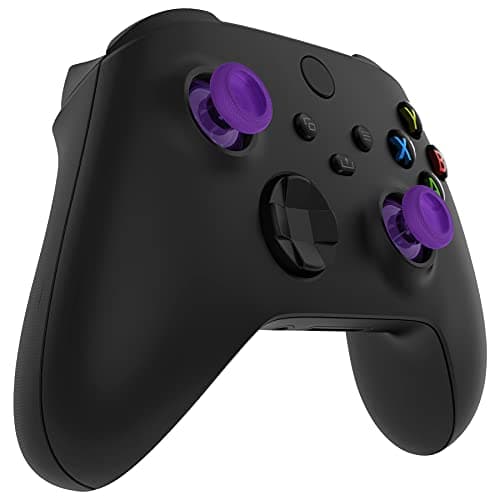 eXtremeRate Replacement Thumbsticks for Xbox Core Wireless Controller, Joysticks Repair Kit for Xbox Series X/S Controller, Custom Analog Stick Buttons for Xbox One S/X/Elite - Clear Atomic Purple — view 4