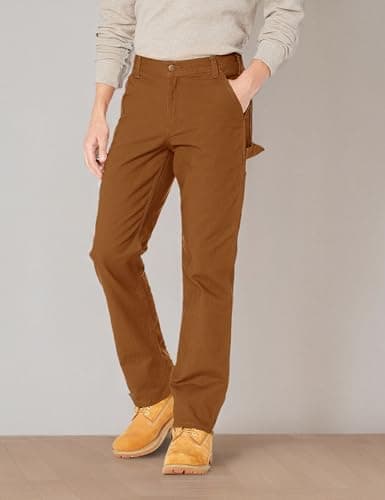 Carhartt Men's Rugged Flex Relaxed Fit Duck Dungaree Pant, Carhartt Brown, 32W x 32L — view 3