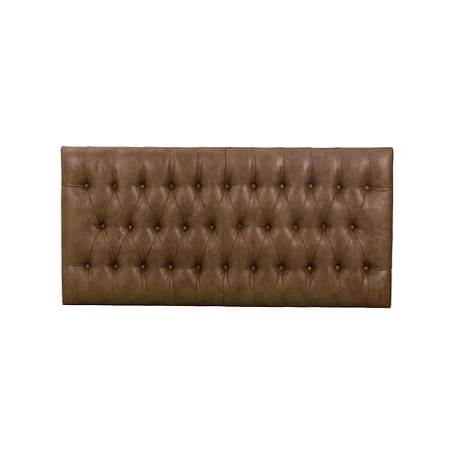 HomePop 58" Large Upholstered Bench - Light Brown PU Leather — view 5