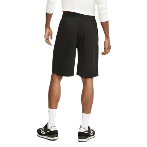 Champion Men's Sport Shorts, Standard Fit, 10 Inch Inseam, Lightweight Fabric, Moisture-Wicking, Available in Regular and Big & Tall, Black, Large