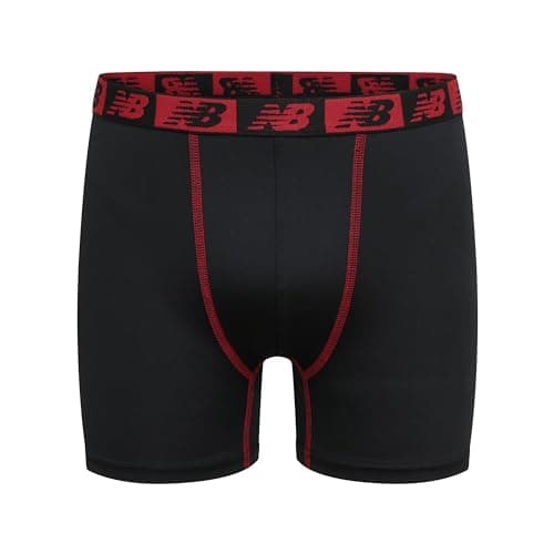 New Balance Boys' 3.5" Underwear, Performance Boxer Briefs (4 Pack), Team Red Thunderbolt Camo/Blue Graphite/Team Red/Black, Large — view 4