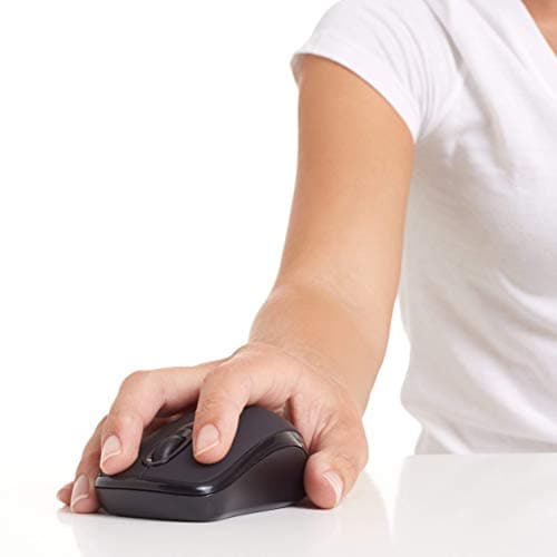 Amazon Basics 2.4 GHz Wireless Optical Computer Mouse with USB Nano Receiver, Portable, No Wires, Smooth Tracking, Multi-Device Compatibility, Black — view 4