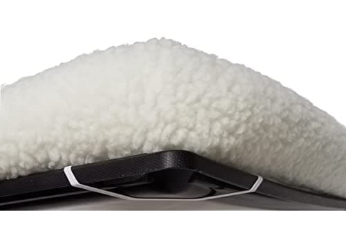Midwest Homes for Pets 42.8cm x 30.5cm x 7cm White Fleece Dog Bed, Comfortable Bolster Dog Bed, Fits a 45.72cm Long Dog Crate, Easy Maintenance Machine Wash and Dry, White, Model 40218 — view 5