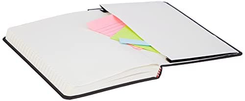 Amazon Basics Classic Lined Notebook, 240 Pages, Black Hardcover, 5 x 8.25-Inch — view 5