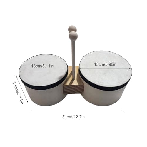 Kids Bongo Drums | Educational Percussion Instrument - Music Learning Toy Drum - for Preschoolers Girls Beginners 2-4 Years Old Party Living Room Bedroom Classroom — view 4
