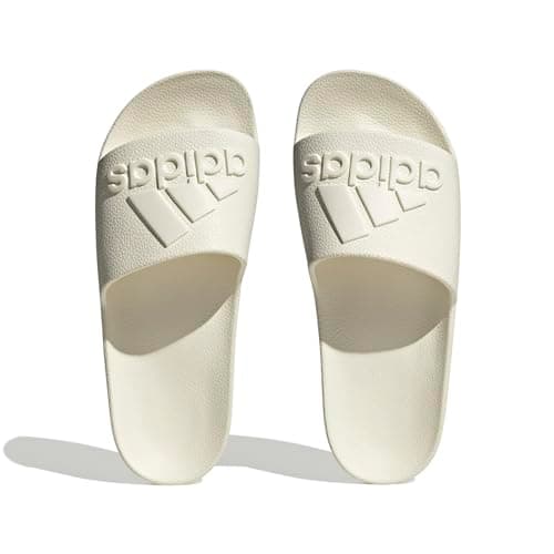 adidas unisex-adult Adilette Aqua Off White/Off White/Off White 10