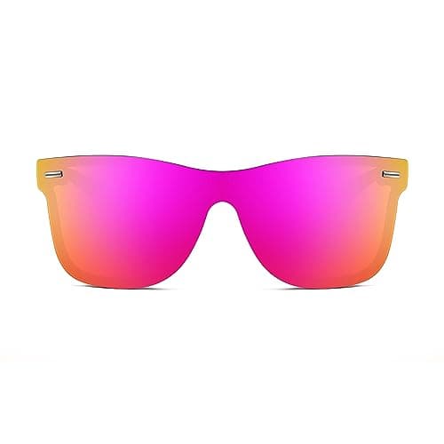 FEISEDY Womens Men Sunglasses Trendy Mirrored Reflective Sun Glasses B4114 — view 5