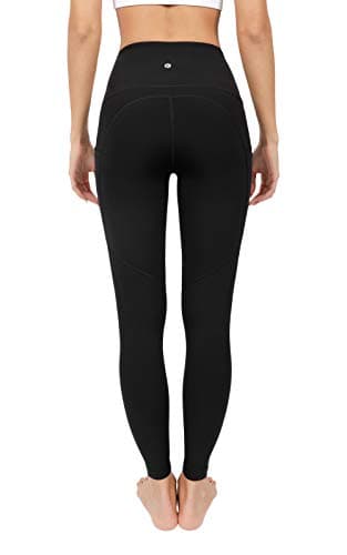 90 Degree By Reflex Power Flex Yoga Pants - High Waist Squat Proof Ankle Leggings With Pockets for Women - Black - Large — view 5