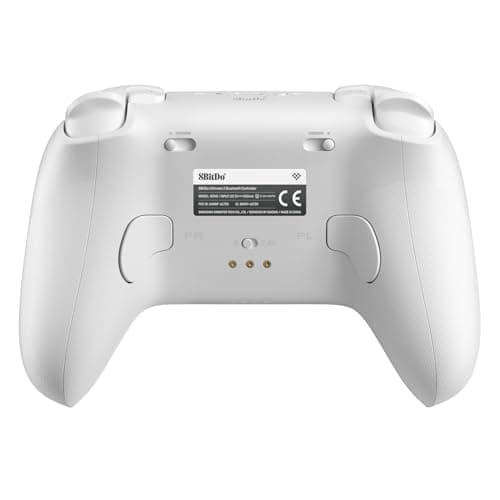 8BitDo Ultimate 2 Bluetooth Controller with TMR Joysticks, Switchable Hall Effect/Tactile Triggers, Vibration, Motion Control, RGB Fire Ring and Back Buttons for Switch/Switch 2 & Windows PC - White — view 3